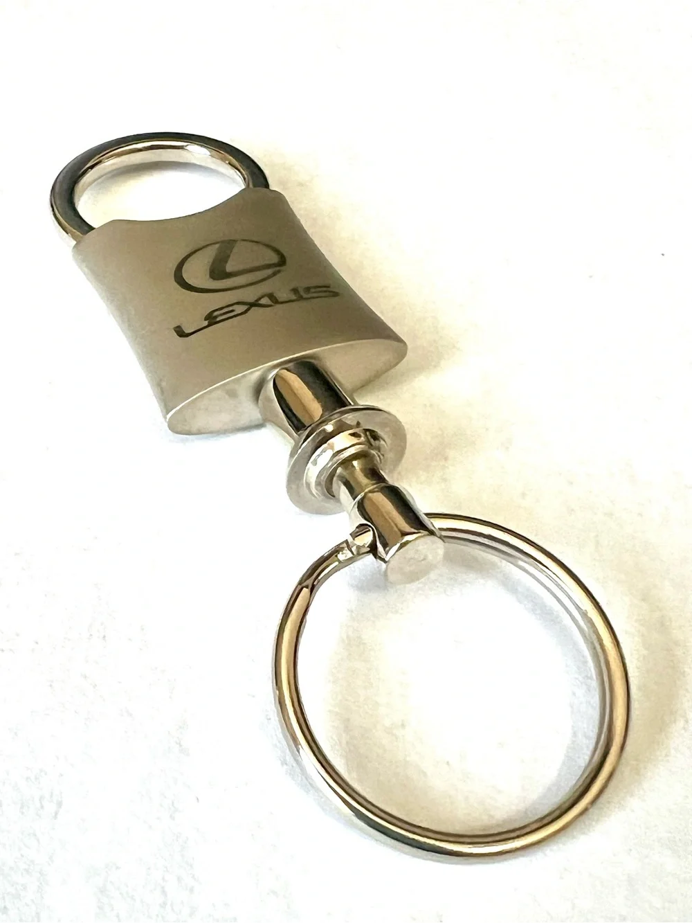 Lexus Silver Metal Keyring with Logo - Men Accessories